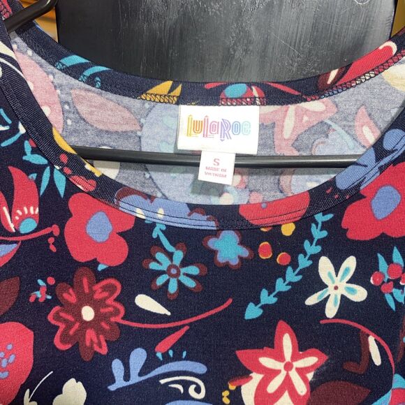 Lularoe Womens Carly Dress Size Small Multicolored Floral Pattern - Picture 3 of 3